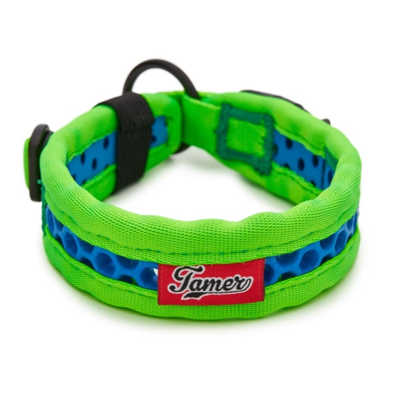 SOFTY Halsband | Länge: 30-36cm | Breite: 2,8cm | Farbe: grün/blau